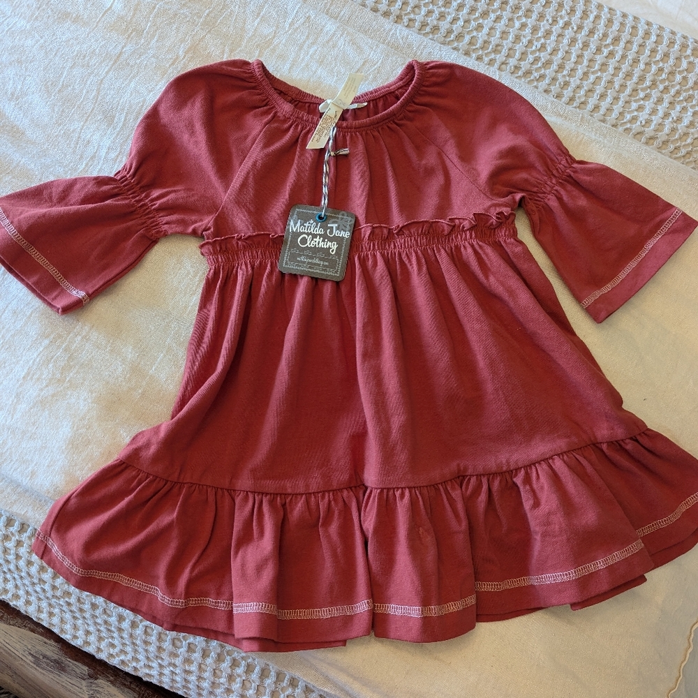 Matilda Jane Moments With You Burnt Orange Dress NWT Size 2